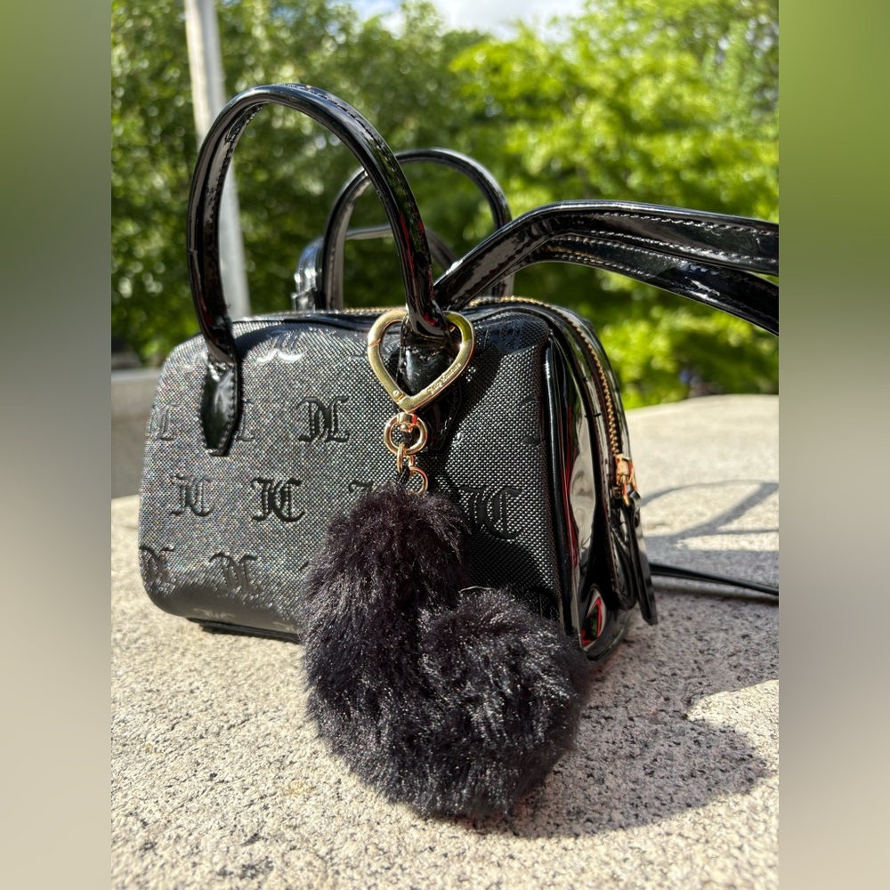 JUICY COUTURE Black Handbag with Heart Charm - Picture 3 of 6